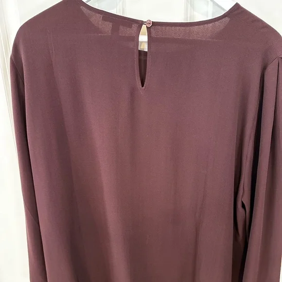 Eileen Fisher Rich Burgundy silk Blouse - Picture 5 of 7